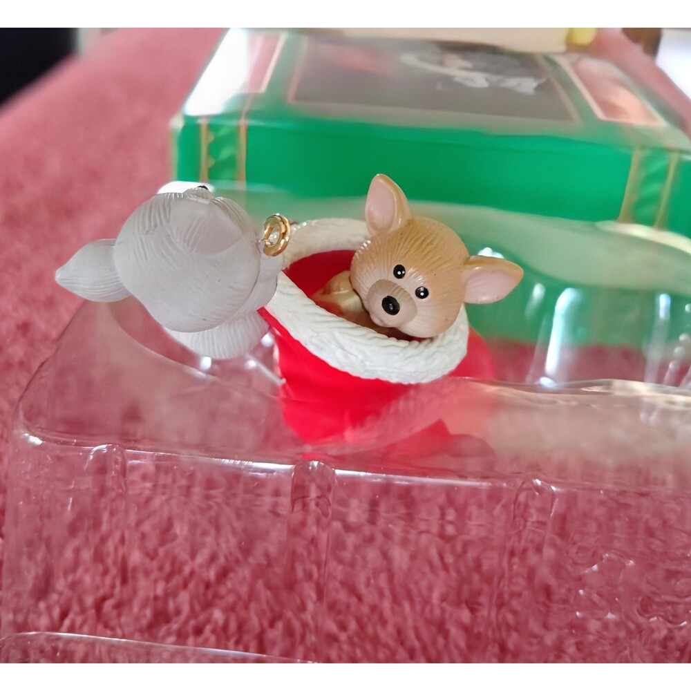 Vintage House of Lloyd Christmas Ornament Mischeeseous Mice 1994 Stocking Mouse - Picture 4 of 10